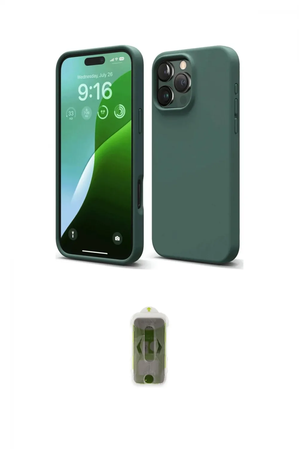ieg™ iPhone 16 Pro Max Kılıf Kozmos Yansıma Özel Seri - Siyah Joko Magic 5D Hayalet Cam