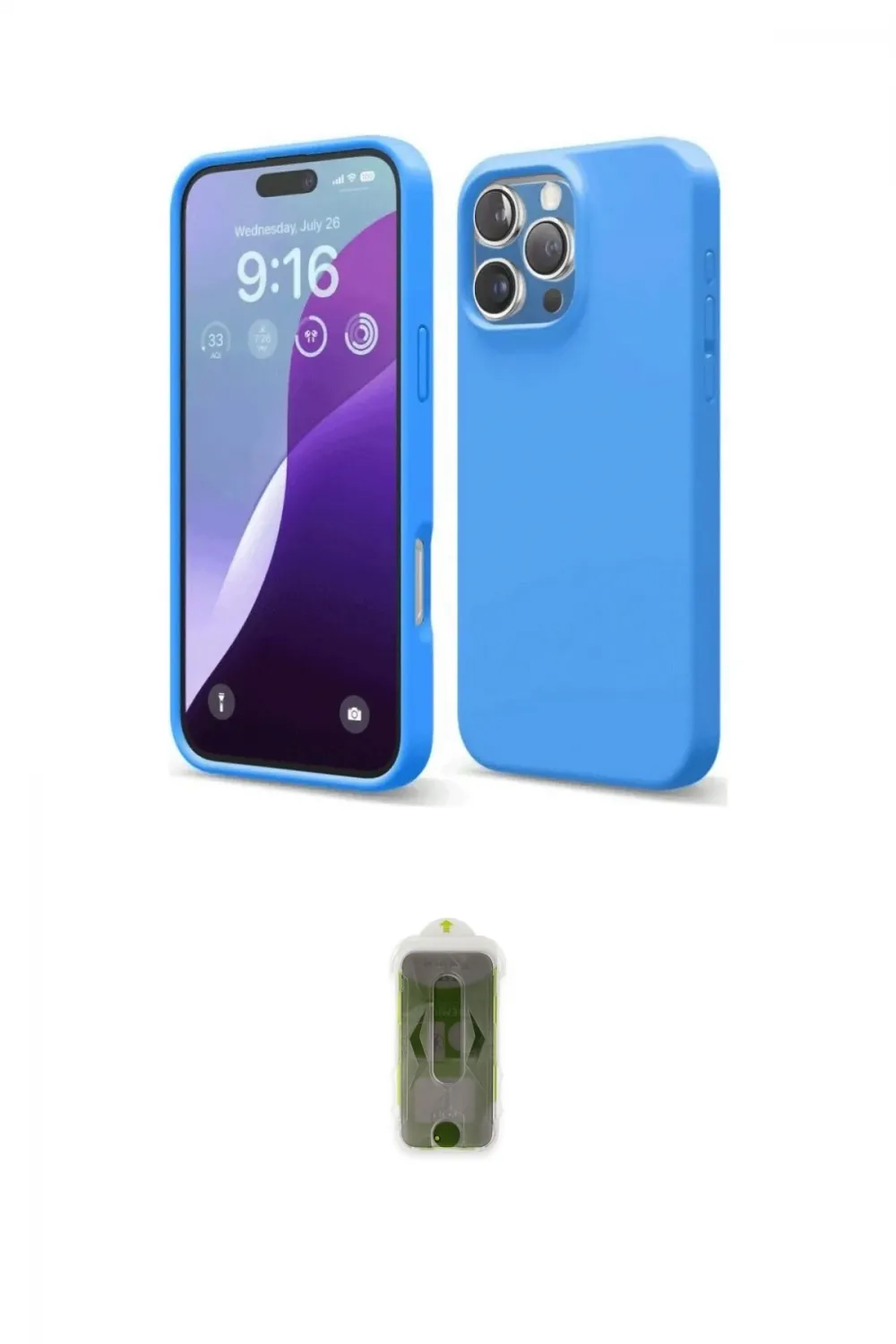 ieg™ iPhone 16 Pro Max Kılıf Kozmos Yansıma Özel Seri - Siyah Joko Magic 5D Hayalet Cam