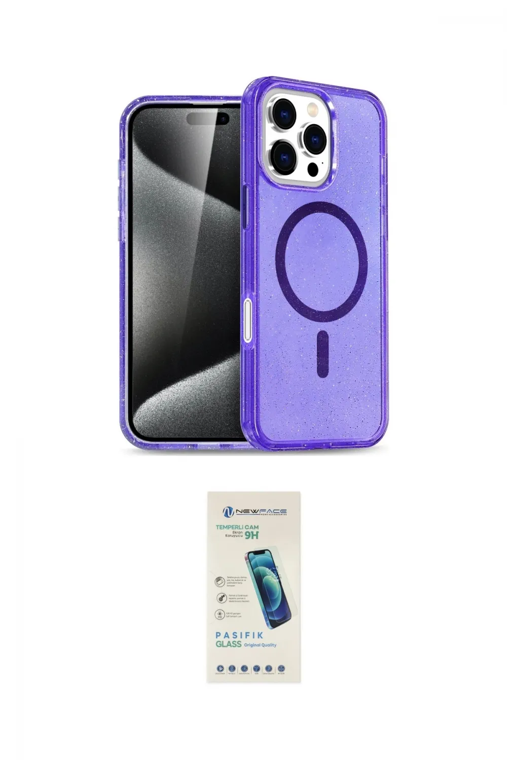 ieg™ iPhone 16 Pro Max Kılıf Nova Asil Prime - Şeffaf Pasifik Cam Ekran Koruyucu