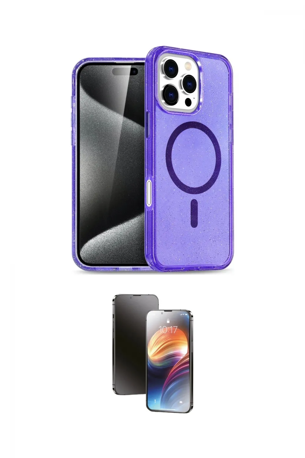 ieg™ iPhone 16 Pro Max Kılıf Nova Asil Prime - Siyah 3D Antistatik Mat Seramik Nano Ekran Koruyucu