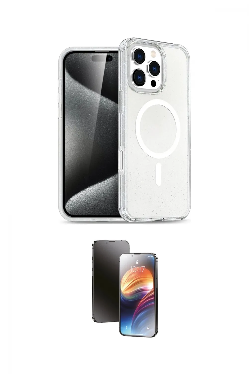 ieg™ iPhone 16 Pro Max Kılıf Nova Asil Prime - Siyah 3D Antistatik Mat Seramik Nano Ekran Koruyucu