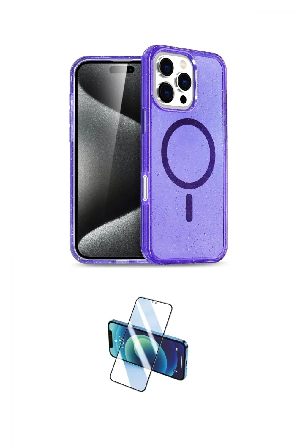 ieg™ iPhone 16 Pro Max Kılıf Nova Asil Prime - Siyah 3D Antistatik Seramik Nano Ekran Koruyucu