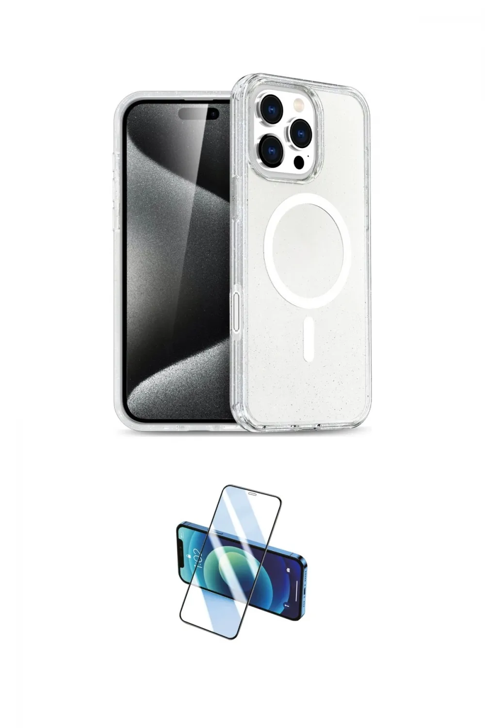 ieg™ iPhone 16 Pro Max Kılıf Nova Asil Prime - Siyah 3D Antistatik Seramik Nano Ekran Koruyucu