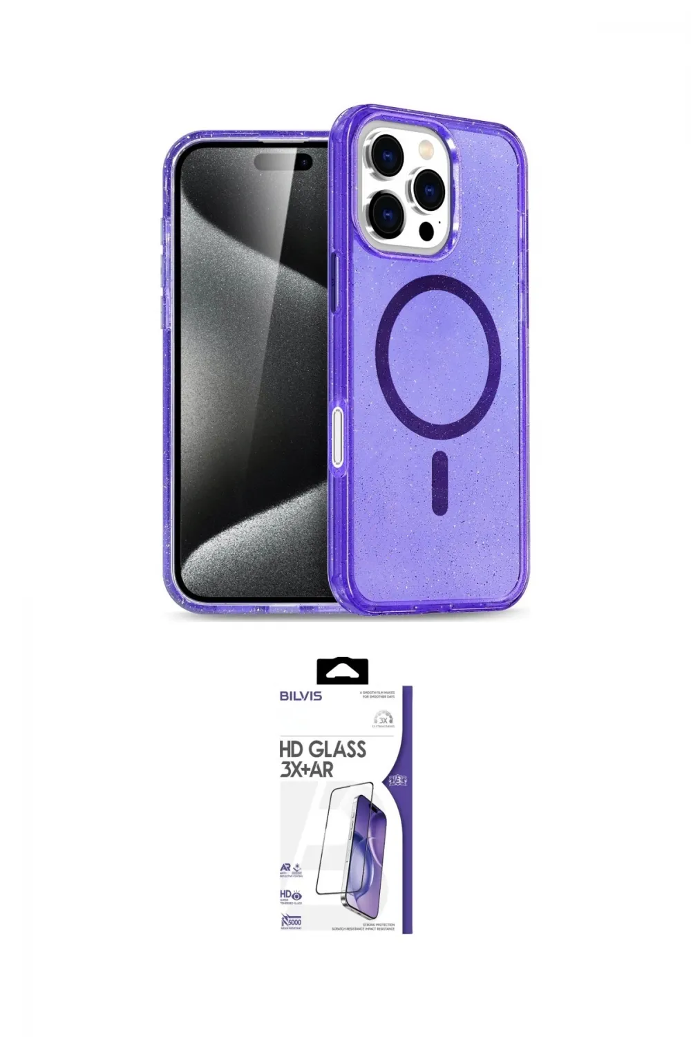 ieg™ iPhone 16 Pro Max Kılıf Nova Asil Prime - Siyah Bilvis 3X AR HD Cam Ekran Koruyucu