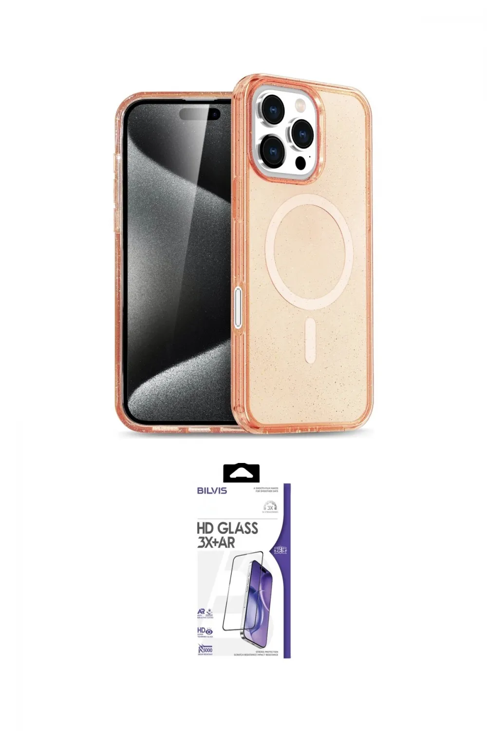 ieg™ iPhone 16 Pro Max Kılıf Nova Asil Prime - Siyah Bilvis 3X AR HD Cam Ekran Koruyucu