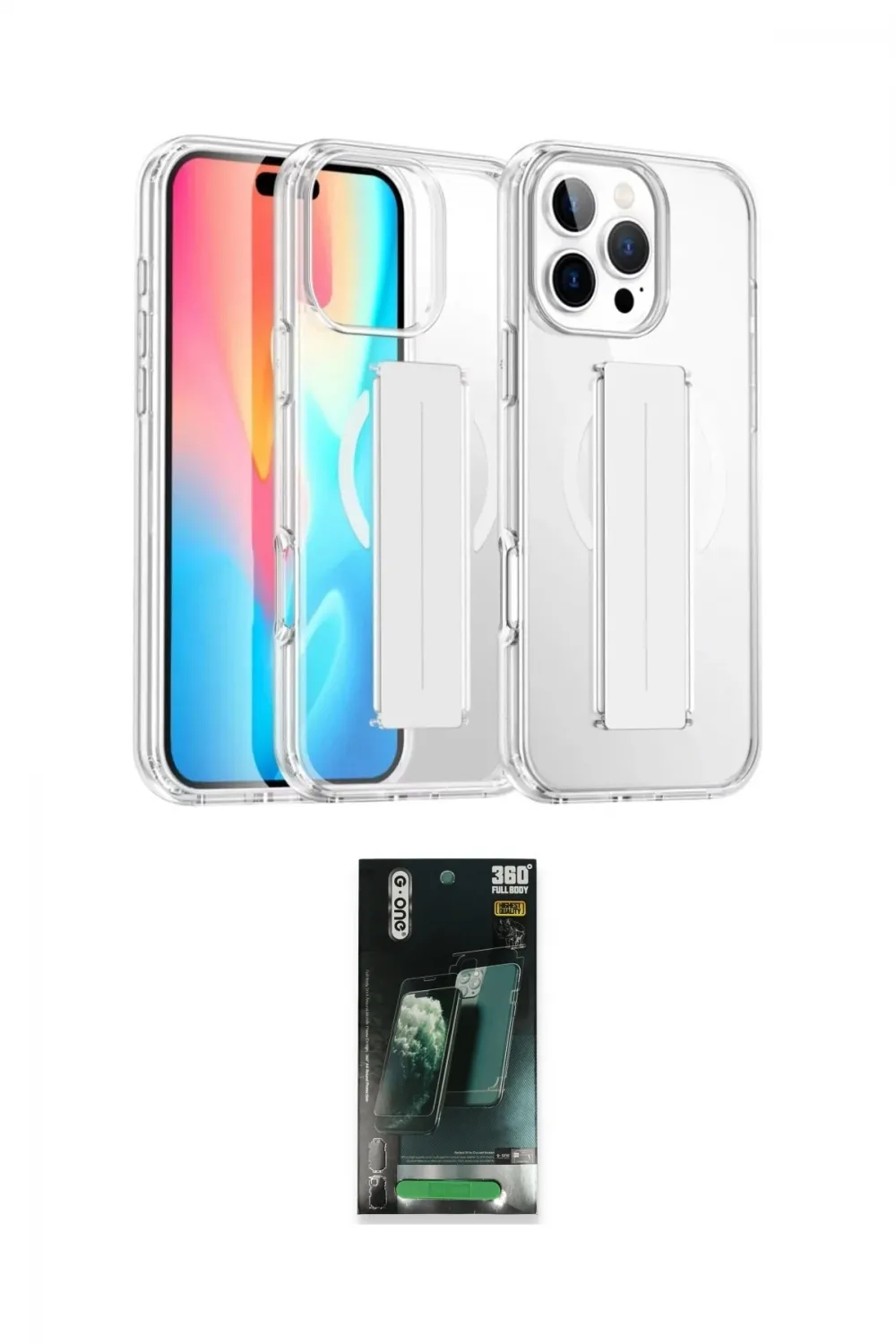 ieg™ iPhone 16 Pro Max Kılıf Nova Işık Koleksiyonu - Siyah 360 Mat Full Body Arka Koruyucu