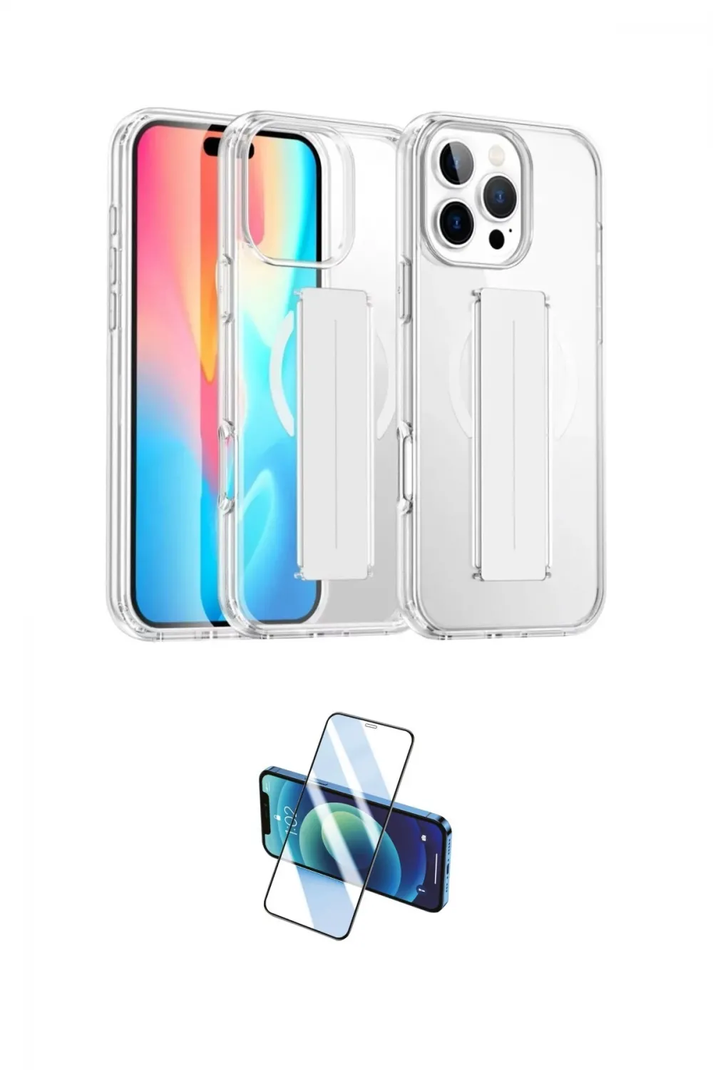 ieg™ iPhone 16 Pro Max Kılıf Nova Işık Koleksiyonu - Siyah 3D Antistatik Seramik Nano Ekran Koruyucu