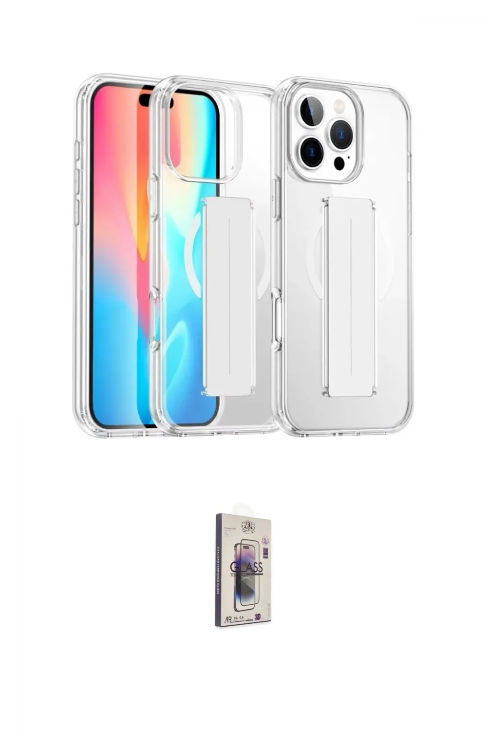 ieg™ iPhone 16 Pro Max Kılıf Nova Işık Koleksiyonu - Siyah Bilvis 3D Cam Ekran Koruyucu