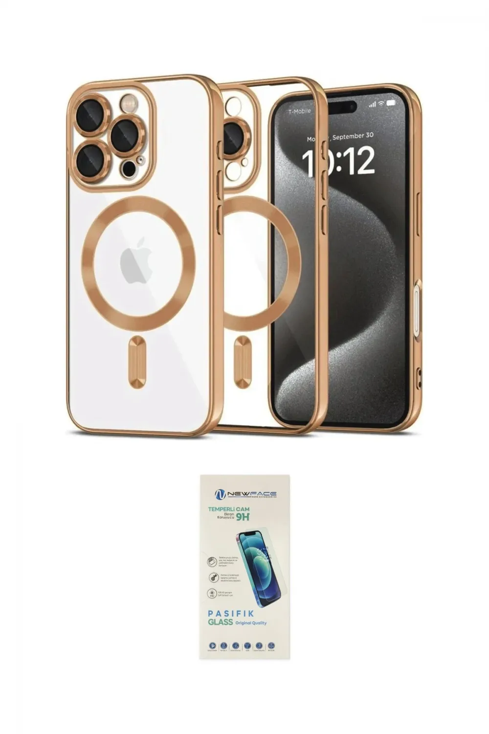 ieg™ iPhone 16 Pro Max Kılıf Nova Işık Özel Seri - Şeffaf Pasifik Cam Ekran Koruyucu