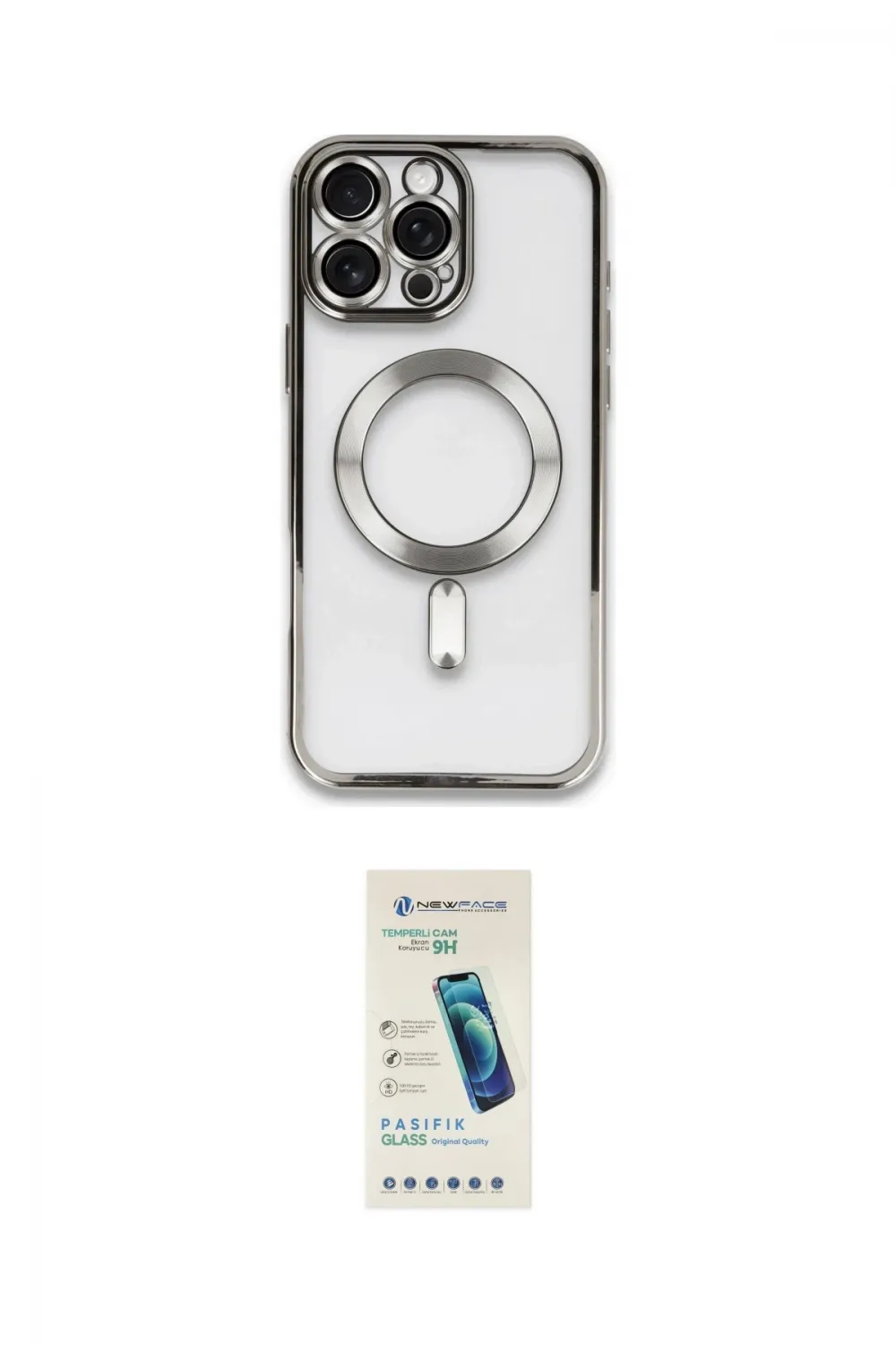ieg™ iPhone 16 Pro Max Kılıf Nova Işık Özel Seri - Şeffaf Pasifik Cam Ekran Koruyucu