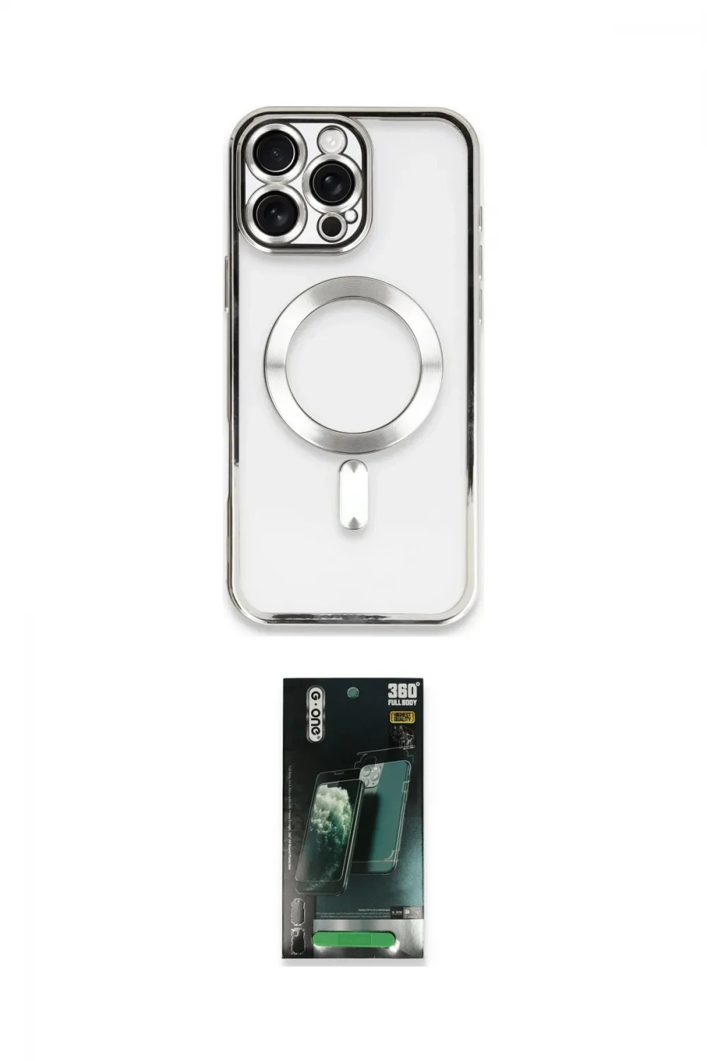 ieg™ iPhone 16 Pro Max Kılıf Nova Işık Özel Seri - Siyah 360 Mat Full Body Arka Koruyucu
