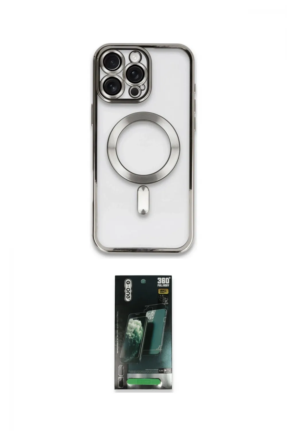 ieg™ iPhone 16 Pro Max Kılıf Nova Işık Özel Seri - Siyah 360 Mat Full Body Arka Koruyucu