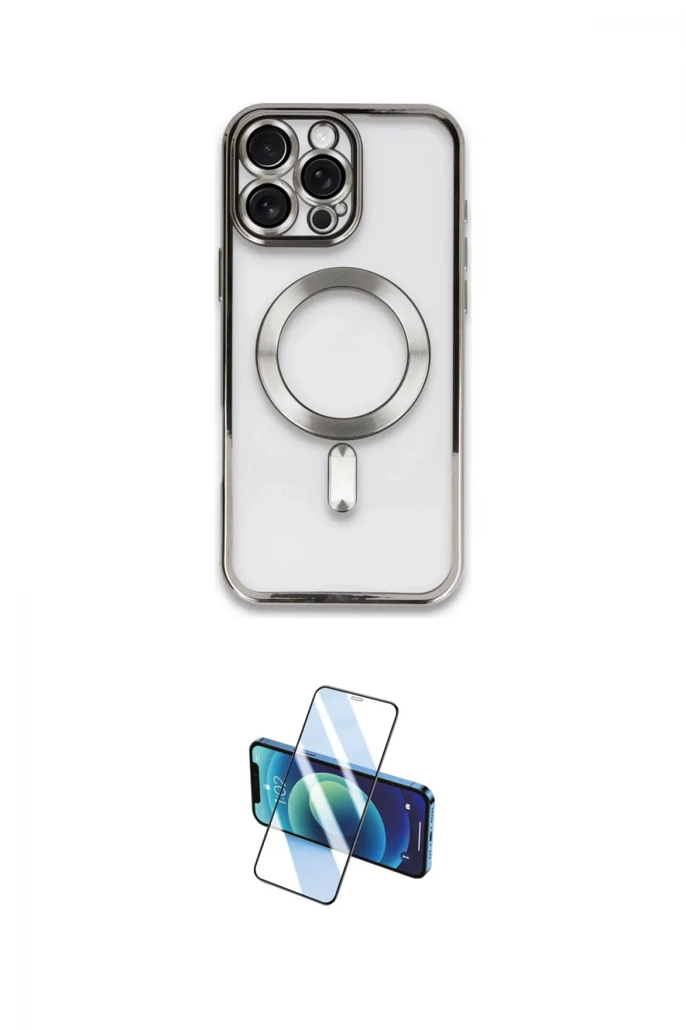 ieg™ iPhone 16 Pro Max Kılıf Nova Işık Özel Seri - Siyah 3D Antistatik Seramik Nano Ekran Koruyucu