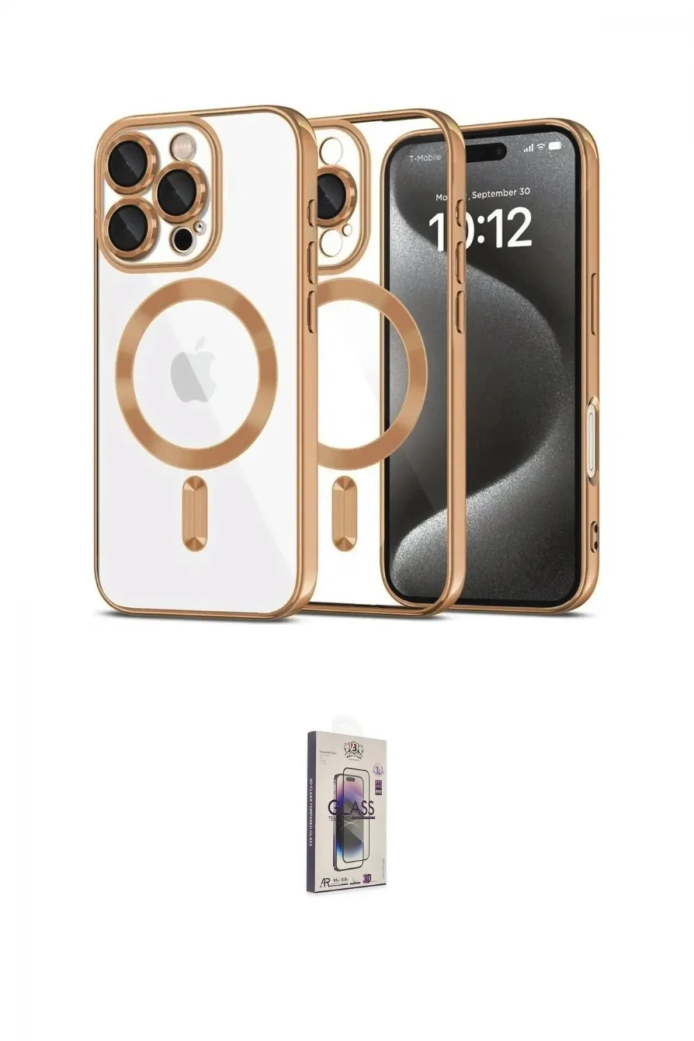 ieg™ iPhone 16 Pro Max Kılıf Nova Işık Özel Seri - Siyah Bilvis 3D Cam Ekran Koruyucu