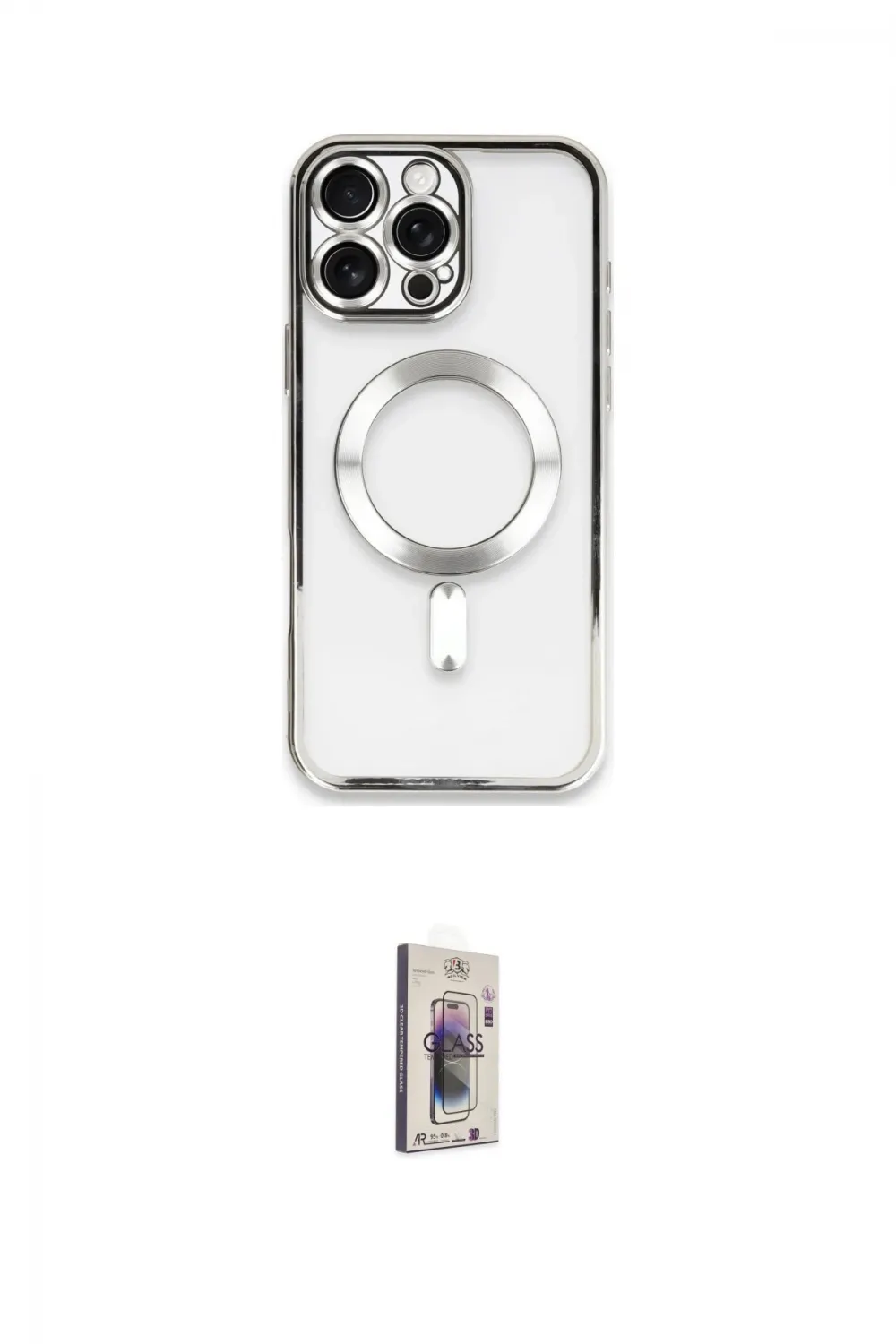 ieg™ iPhone 16 Pro Max Kılıf Nova Işık Özel Seri - Siyah Bilvis 3D Cam Ekran Koruyucu
