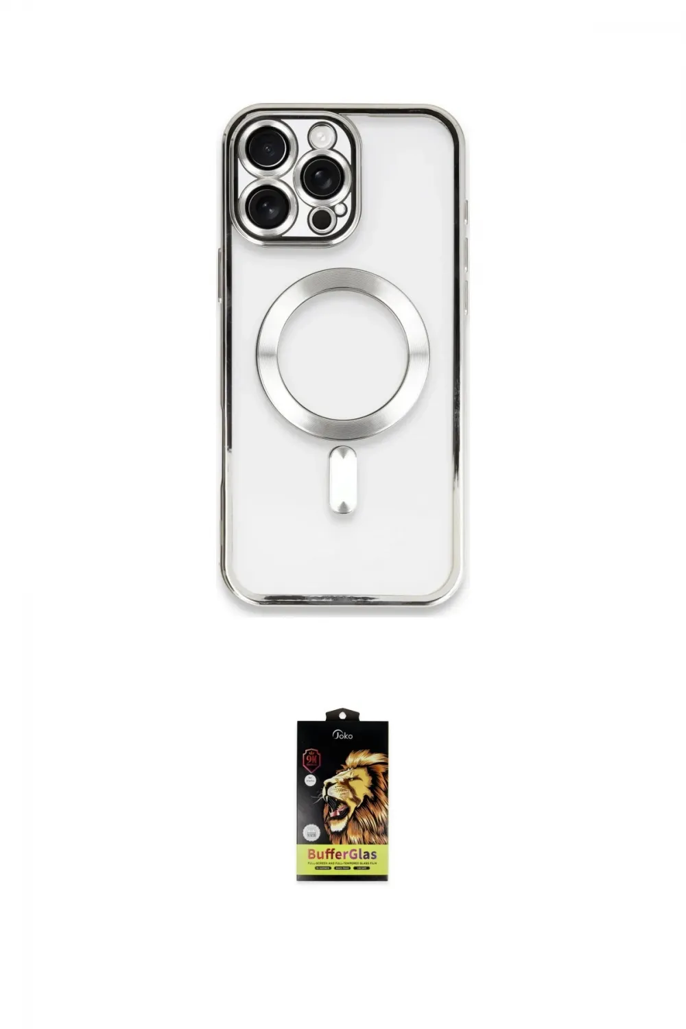 ieg™ iPhone 16 Pro Max Kılıf Nova Işık Özel Seri - Siyah Buffer Cam Ekran Koruyucu