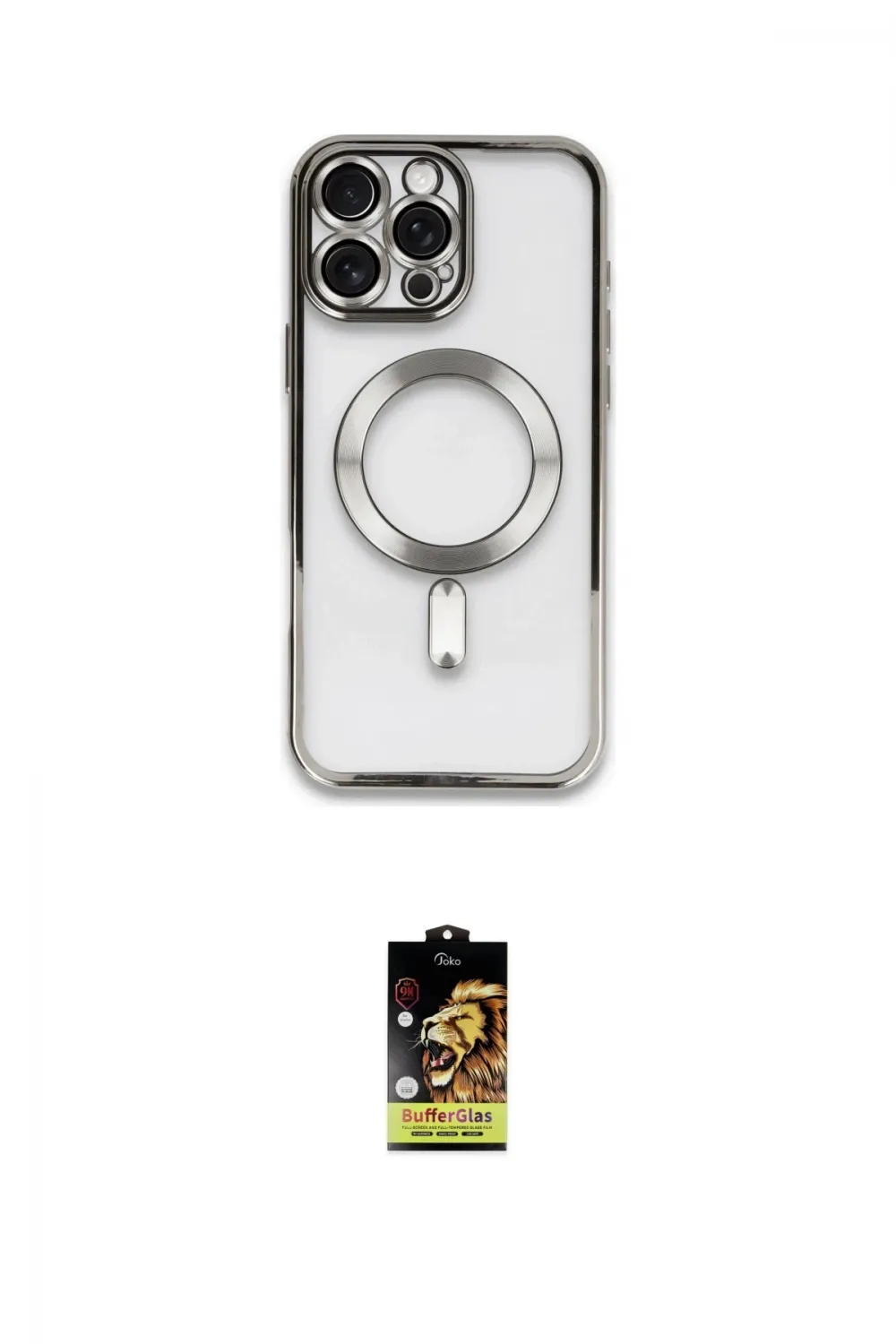 ieg™ iPhone 16 Pro Max Kılıf Nova Işık Özel Seri - Siyah Buffer Cam Ekran Koruyucu