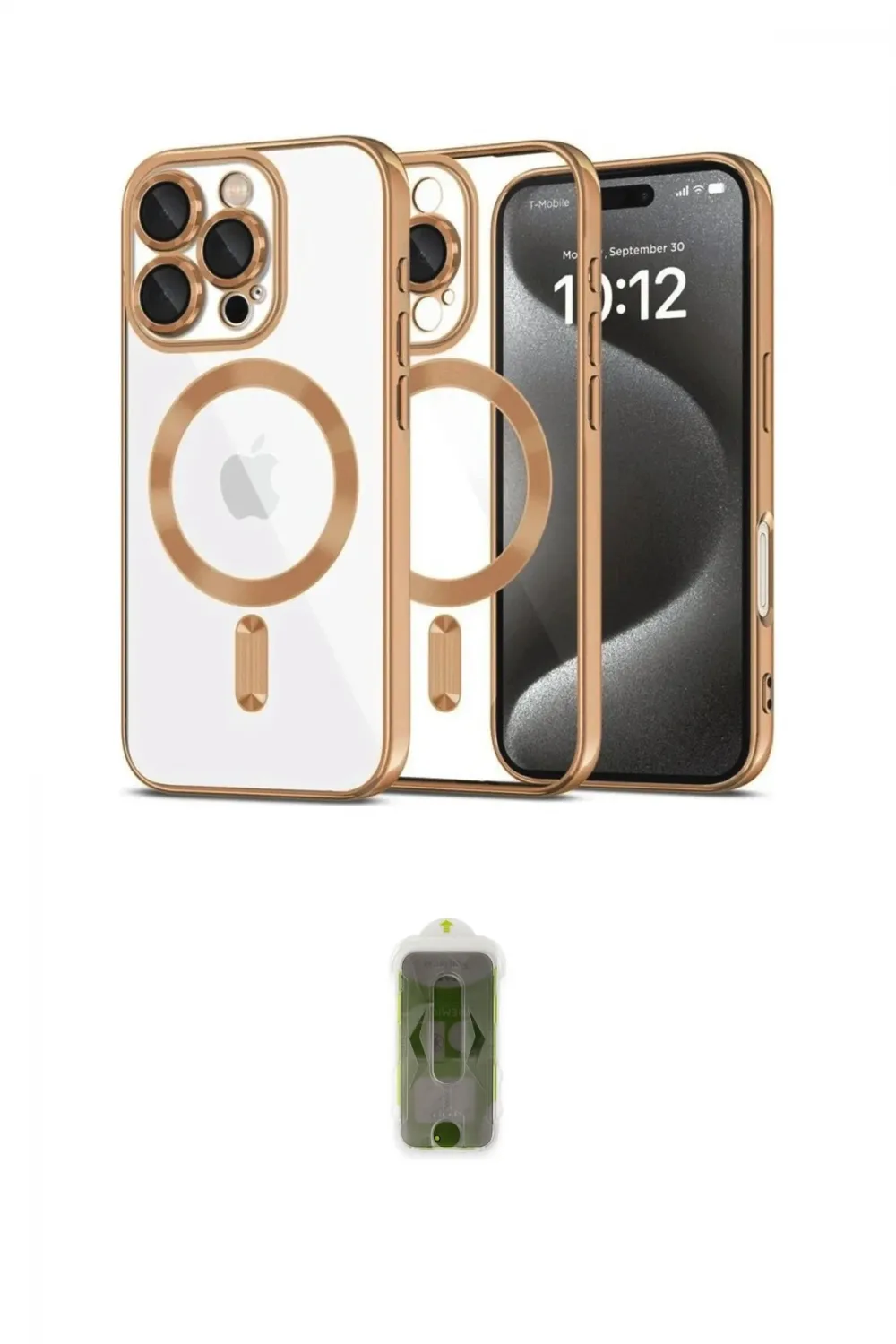 ieg™ iPhone 16 Pro Max Kılıf Nova Işık Özel Seri - Siyah Joko Magic 5D Hayalet Cam
