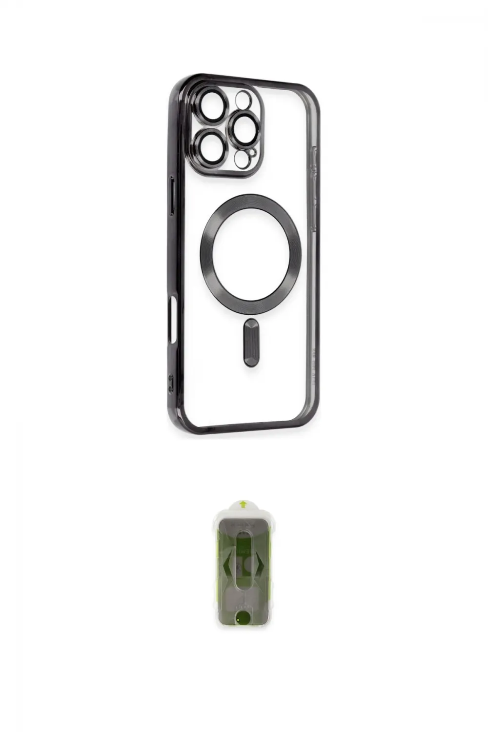 ieg™ iPhone 16 Pro Max Kılıf Nova Işık Özel Seri - Siyah Joko Magic 5D Hayalet Cam