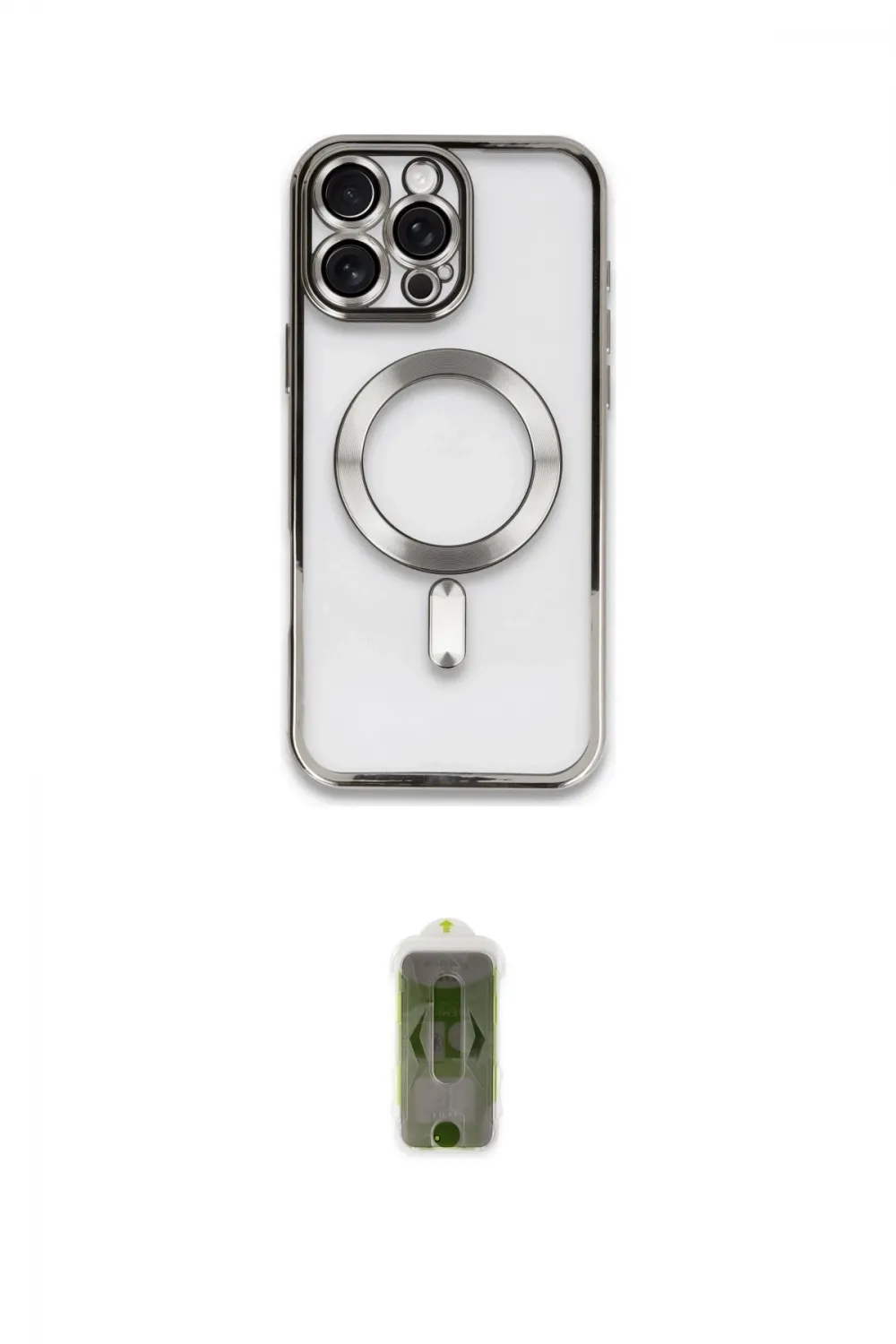 ieg™ iPhone 16 Pro Max Kılıf Nova Işık Özel Seri - Siyah Joko Magic 5D Hayalet Cam