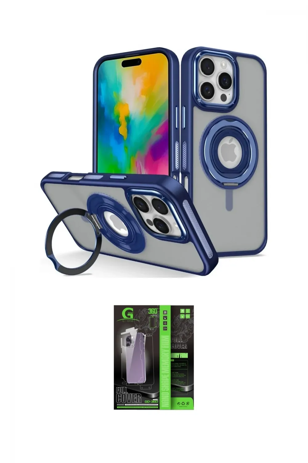 ieg™ iPhone 16 Pro Max Kılıf Nova Minimal Serisi - Şeffaf 360 Full Body Arka Koruyucu