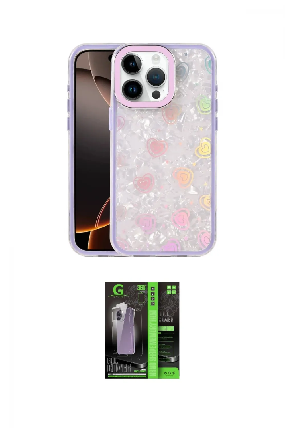 ieg™ iPhone 16 Pro Max Kılıf Odak Prime - Şeffaf 360 Full Body Arka Koruyucu
