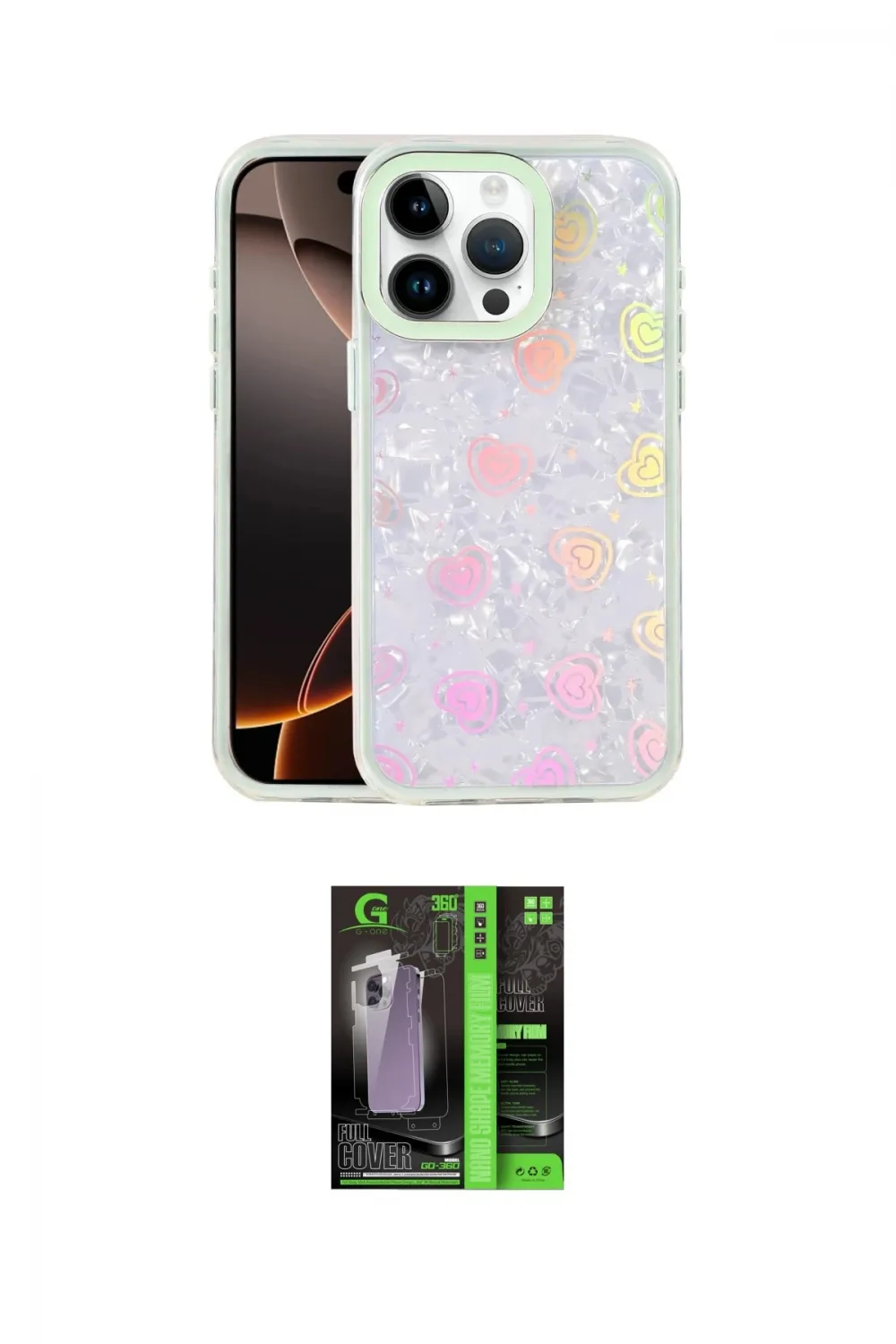 ieg™ iPhone 16 Pro Max Kılıf Odak Prime - Şeffaf 360 Full Body Arka Koruyucu