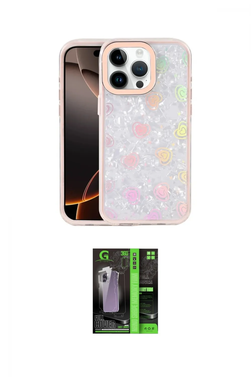 ieg™ iPhone 16 Pro Max Kılıf Odak Prime - Şeffaf 360 Full Body Arka Koruyucu