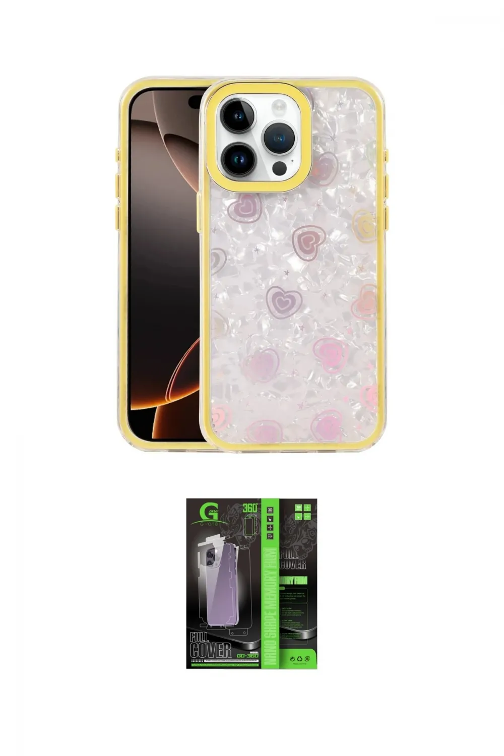 ieg™ iPhone 16 Pro Max Kılıf Odak Prime - Şeffaf 360 Full Body Arka Koruyucu