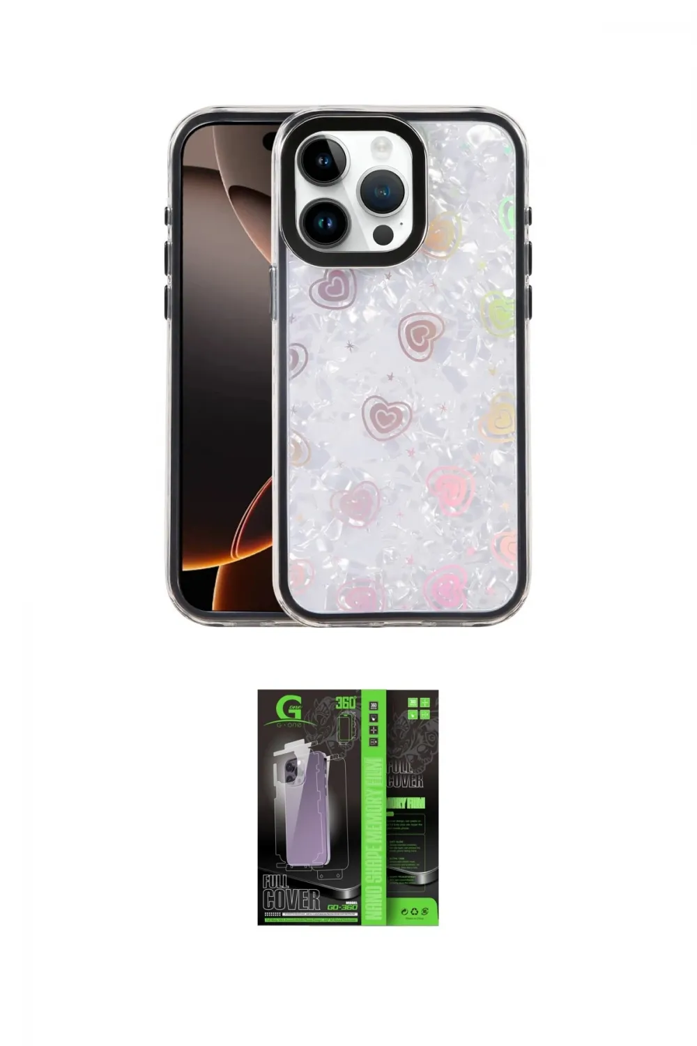 ieg™ iPhone 16 Pro Max Kılıf Odak Prime - Şeffaf 360 Full Body Arka Koruyucu