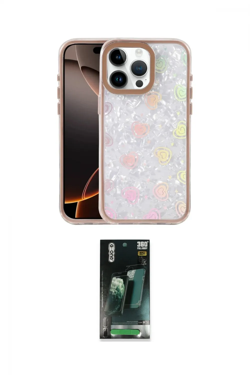 ieg™ iPhone 16 Pro Max Kılıf Odak Prime - Siyah 360 Mat Full Body Arka Koruyucu