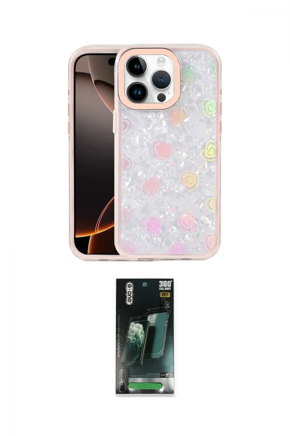 ieg™ iPhone 16 Pro Max Kılıf Odak Prime - Siyah 360 Mat Full Body Arka Koruyucu
