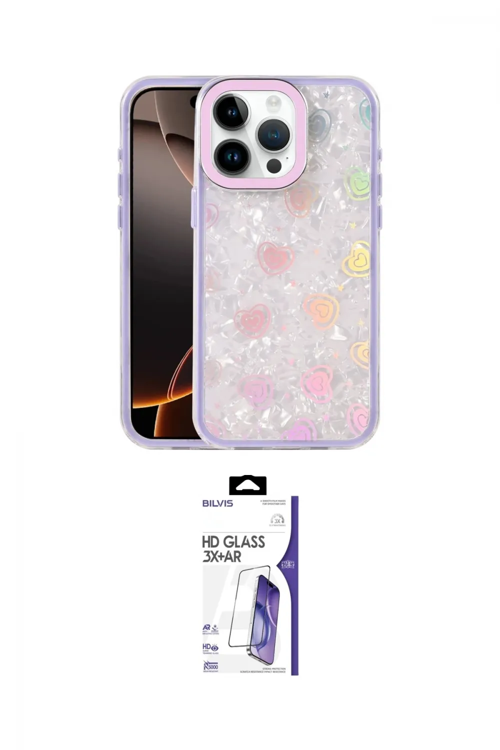 ieg™ iPhone 16 Pro Max Kılıf Odak Prime - Siyah Bilvis 3X AR HD Cam Ekran Koruyucu