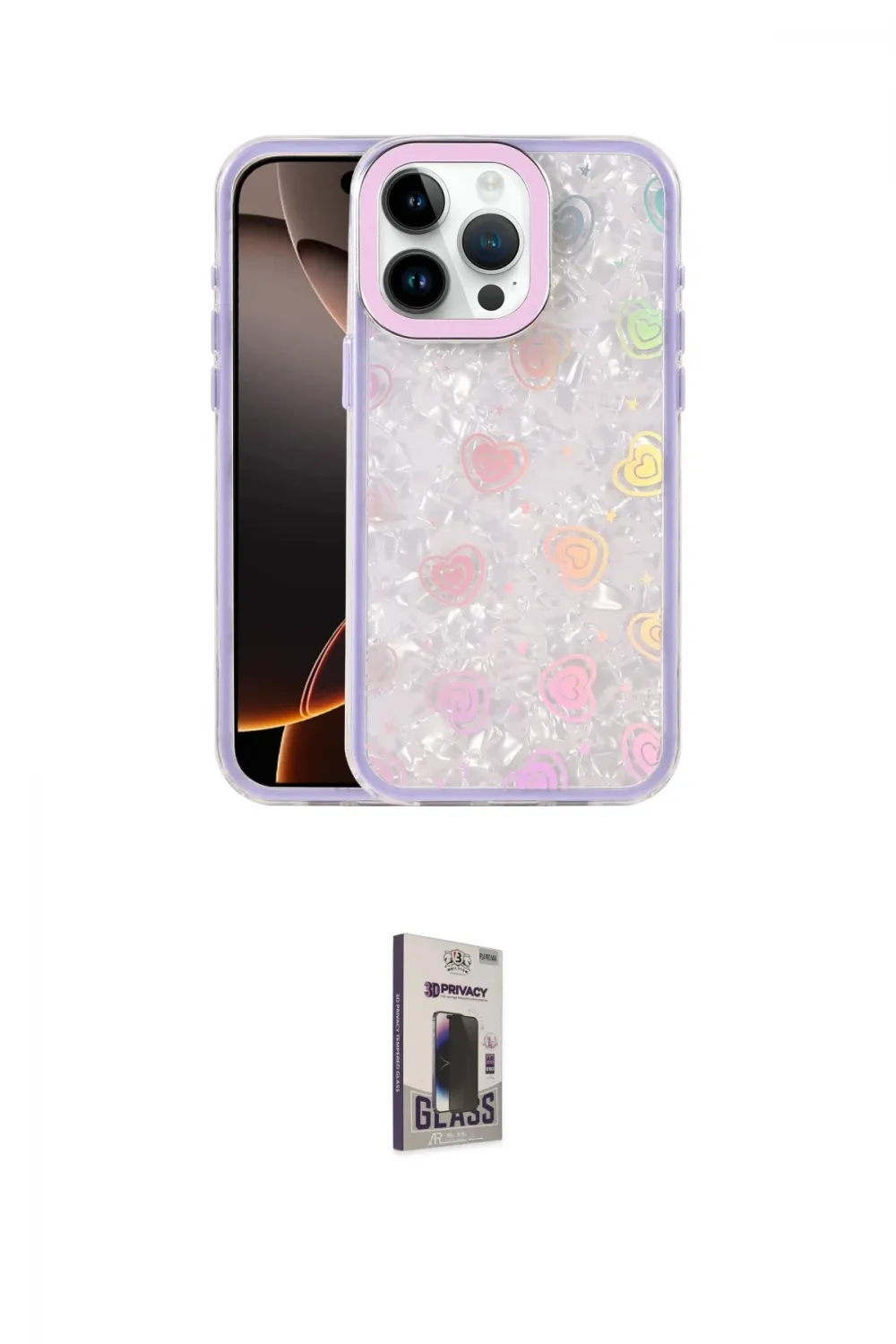 ieg™ iPhone 16 Pro Max Kılıf Odak Prime - Siyah Bilvis Hayalet Cam Ekran Koruyucu