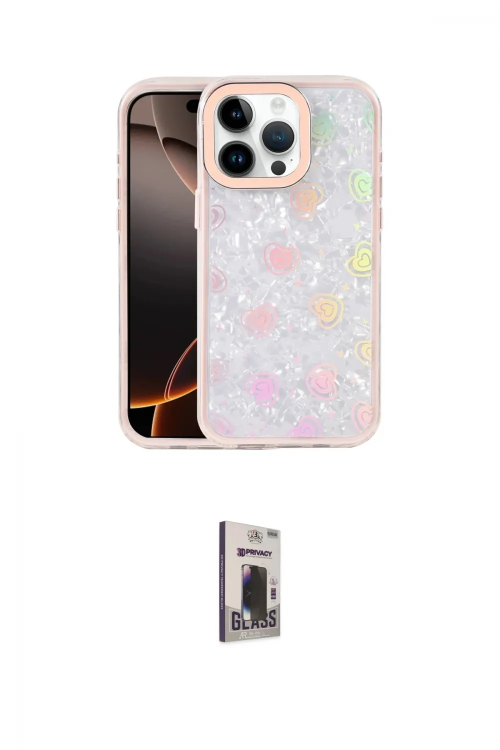 ieg™ iPhone 16 Pro Max Kılıf Odak Prime - Siyah Bilvis Hayalet Cam Ekran Koruyucu