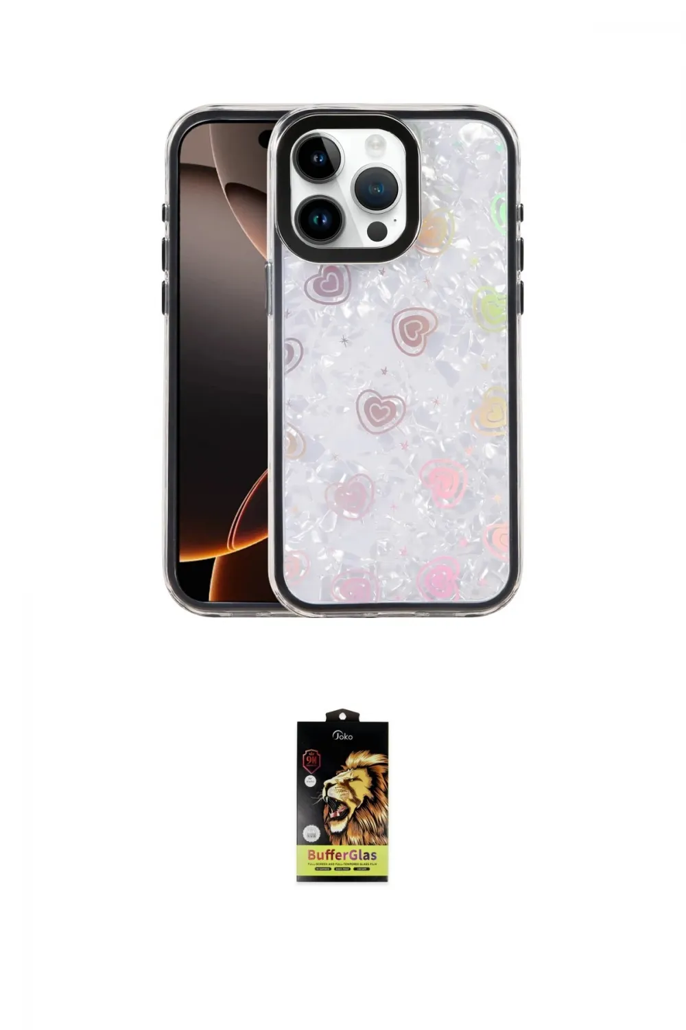 ieg™ iPhone 16 Pro Max Kılıf Odak Prime - Siyah Buffer Cam Ekran Koruyucu