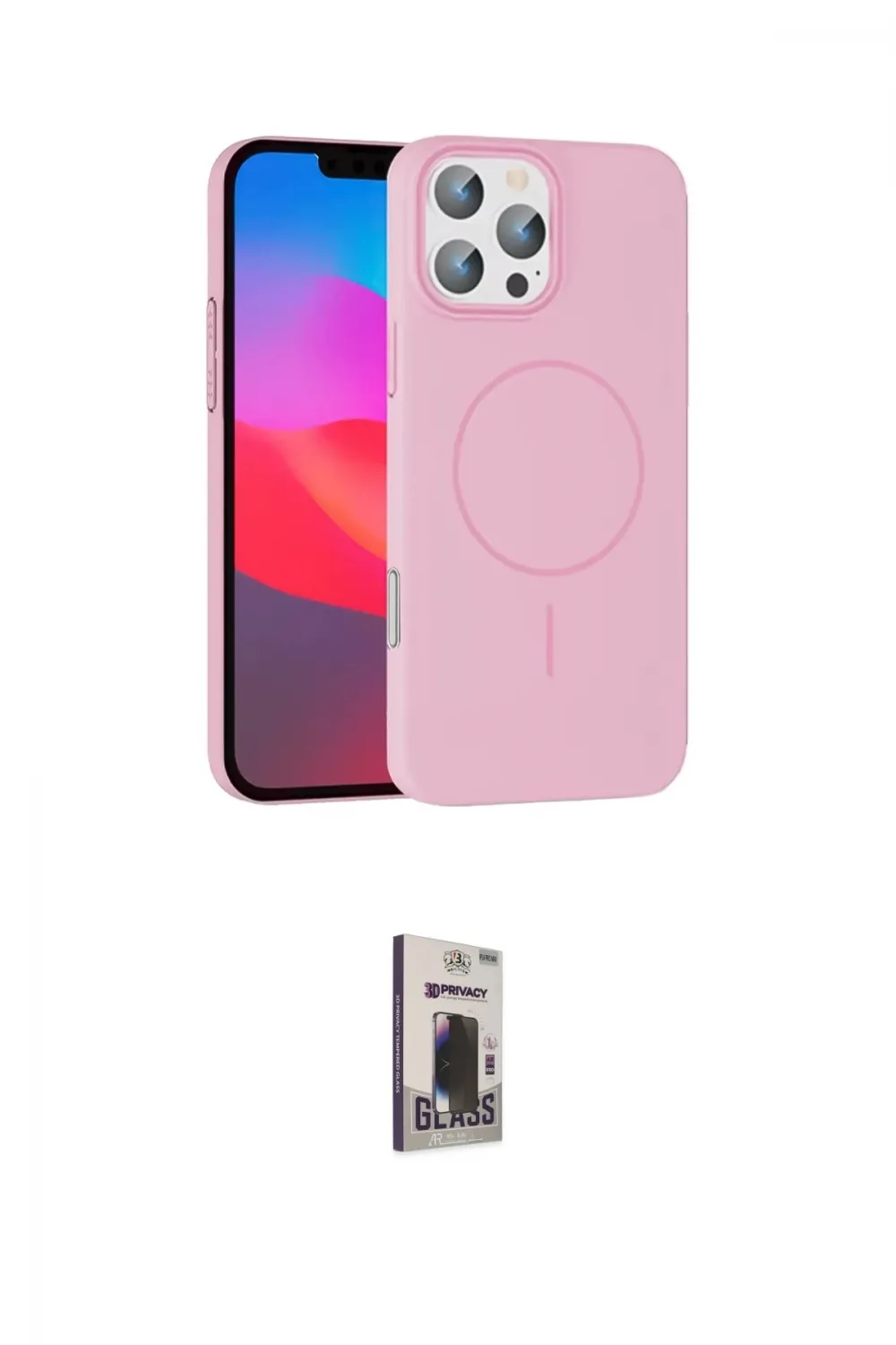 ieg™ iPhone 16 Pro Max Kılıf Siluet Doku Özel Seri - Siyah Bilvis Hayalet Cam Ekran Koruyucu