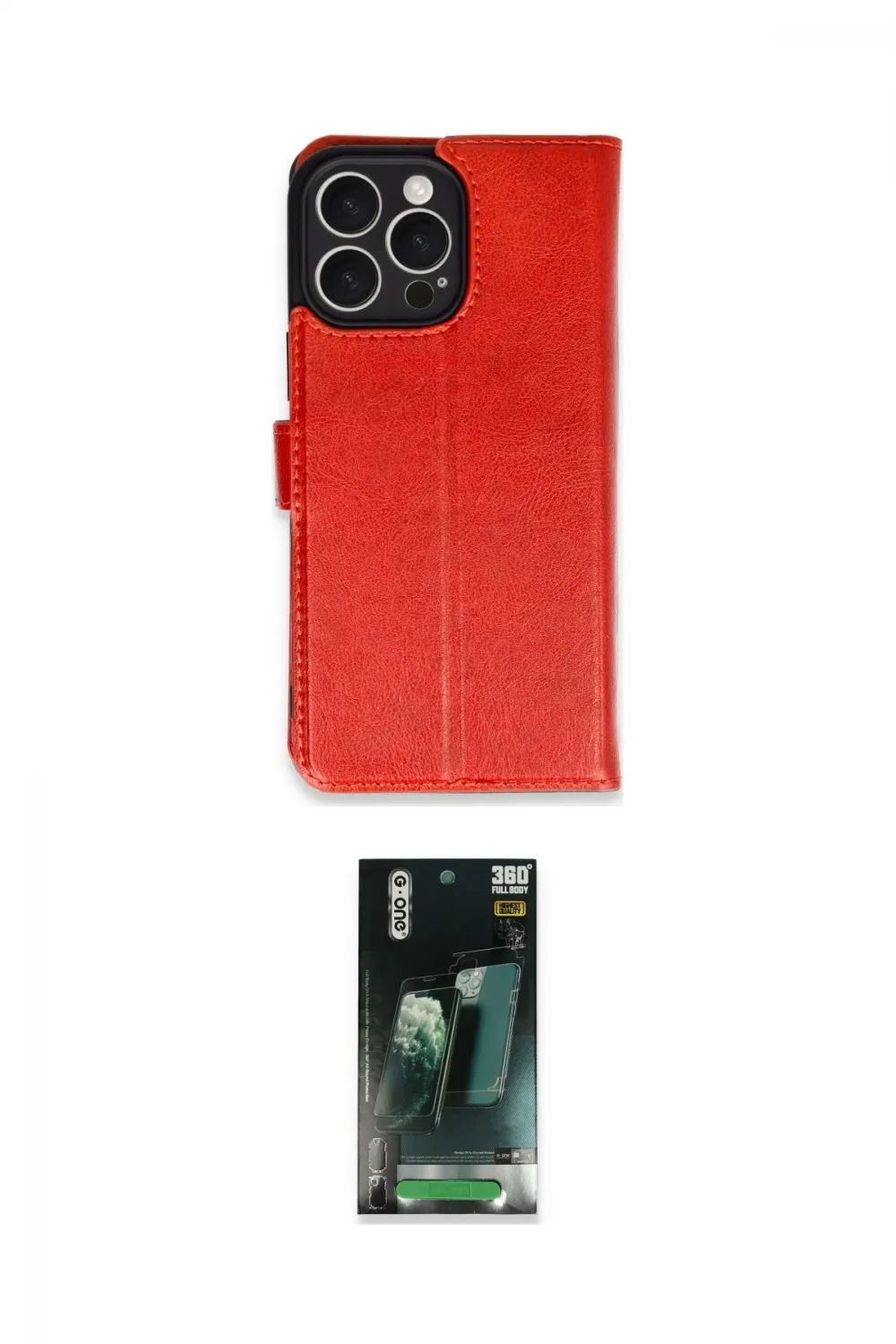ieg™ iPhone 16 Pro Max Kılıf Siluet Işık Serisi - Siyah 360 Mat Full Body Arka Koruyucu