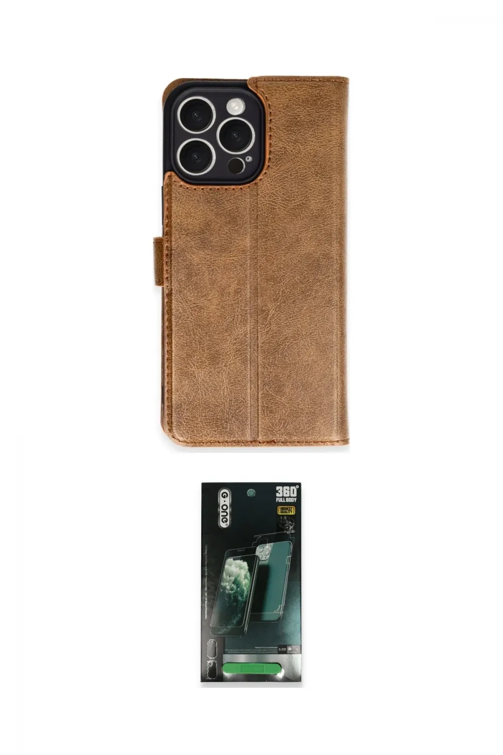 ieg™ iPhone 16 Pro Max Kılıf Siluet Işık Serisi - Siyah 360 Mat Full Body Arka Koruyucu