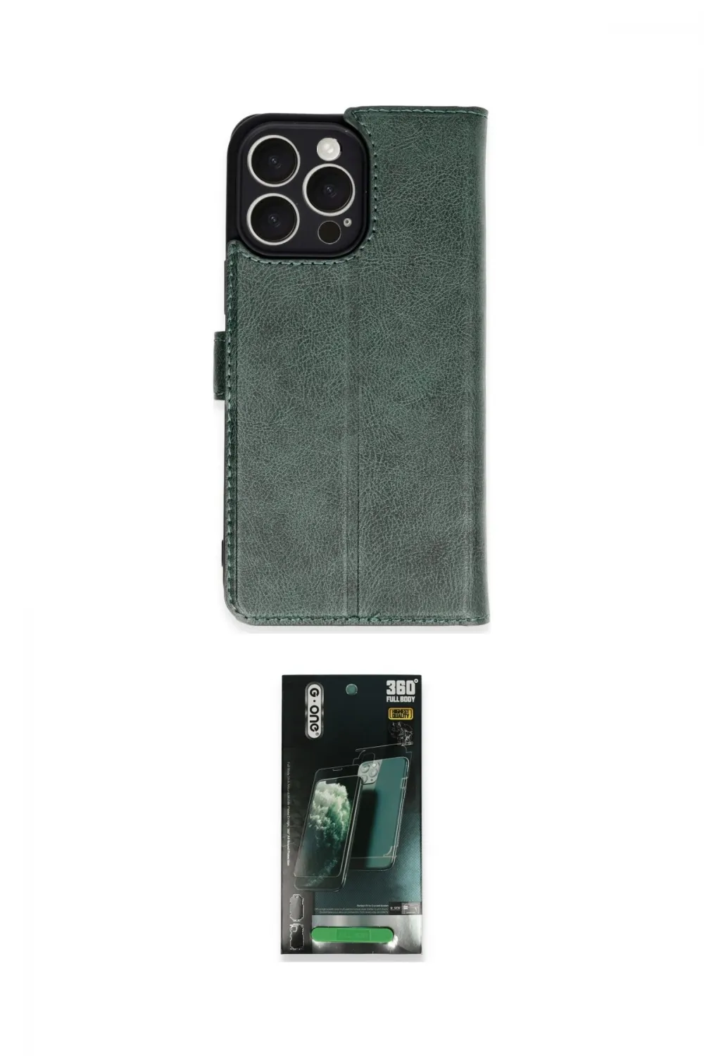 ieg™ iPhone 16 Pro Max Kılıf Siluet Işık Serisi - Siyah 360 Mat Full Body Arka Koruyucu