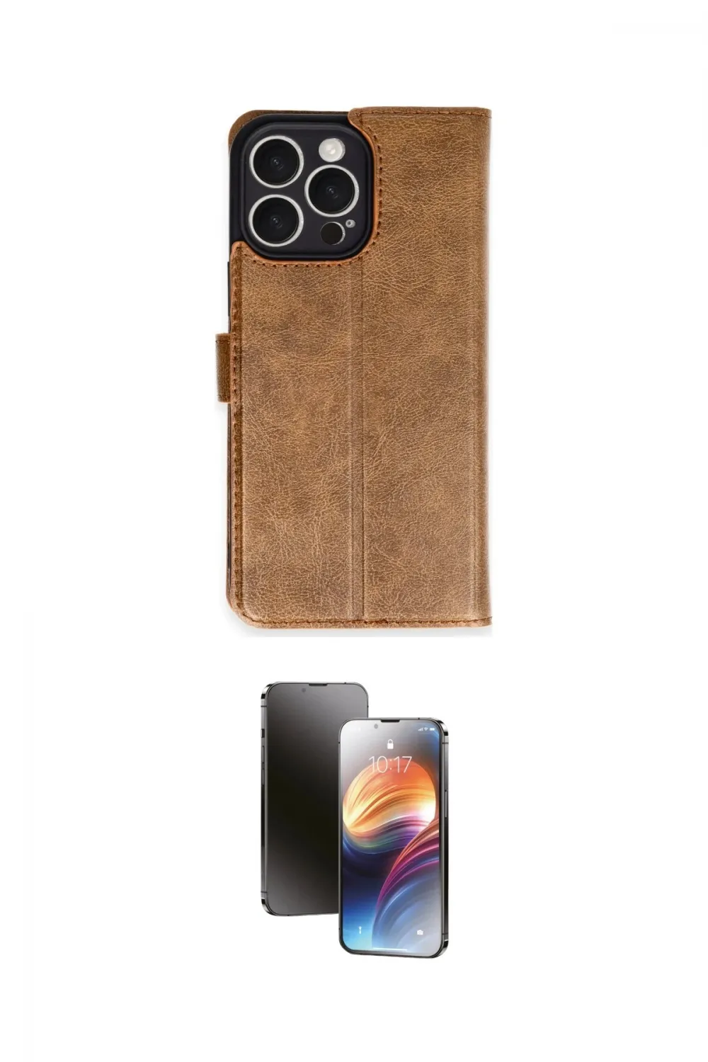 ieg™ iPhone 16 Pro Max Kılıf Siluet Işık Serisi - Siyah 3D Antistatik Mat Seramik Nano Ekran Koruyucu