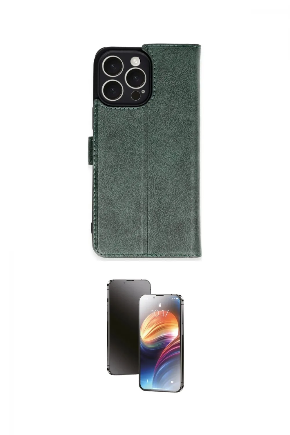 ieg™ iPhone 16 Pro Max Kılıf Siluet Işık Serisi - Siyah 3D Antistatik Mat Seramik Nano Ekran Koruyucu