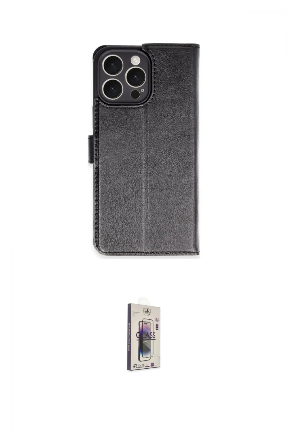 ieg™ iPhone 16 Pro Max Kılıf Siluet Işık Serisi - Siyah Bilvis 3D Cam Ekran Koruyucu