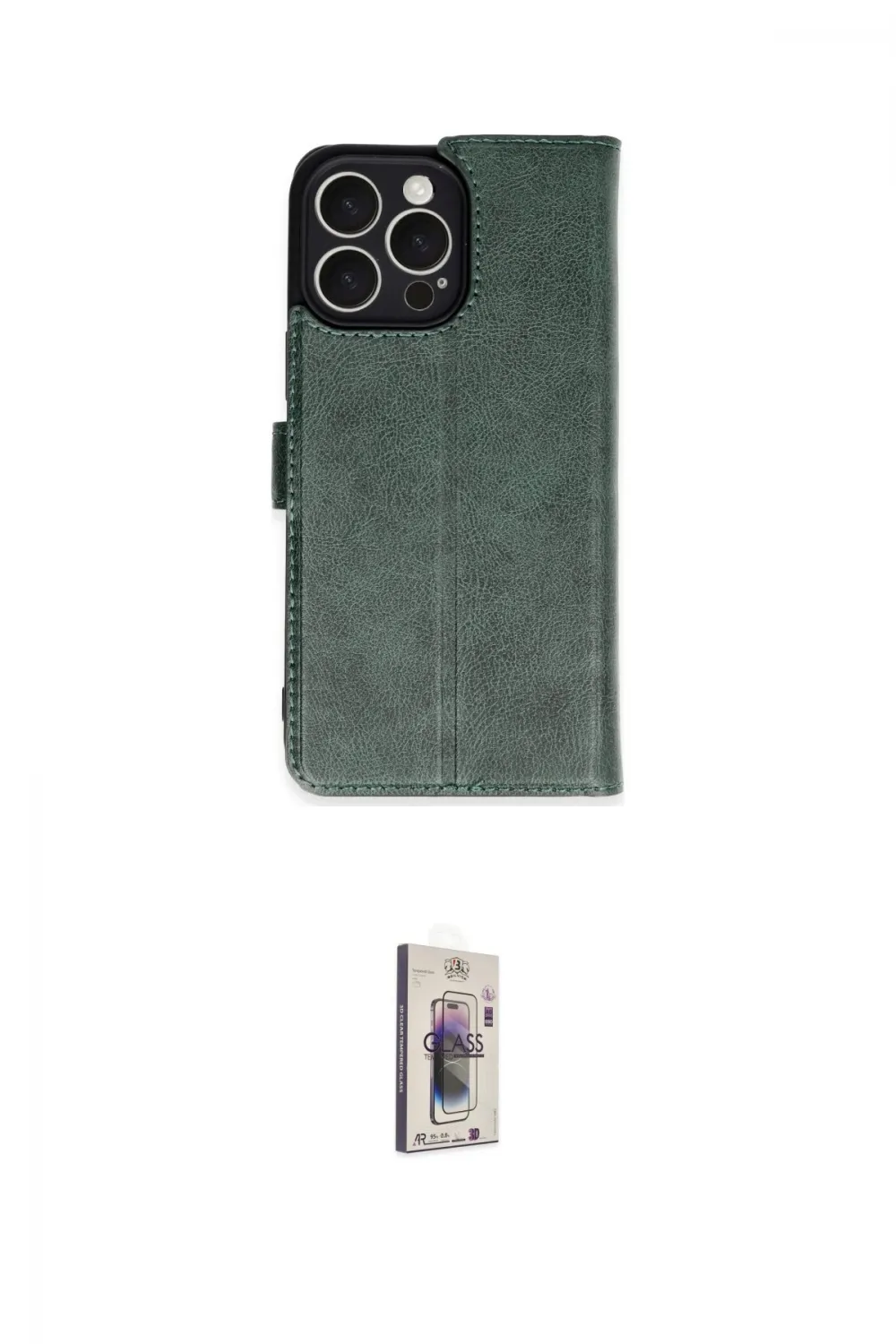 ieg™ iPhone 16 Pro Max Kılıf Siluet Işık Serisi - Siyah Bilvis 3D Cam Ekran Koruyucu