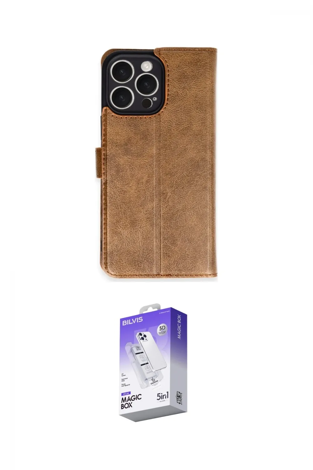 ieg™ iPhone 16 Pro Max Kılıf Siluet Işık Serisi - Siyah Bilvis 5in1 3D Magic Cam Ekran Koruyucu