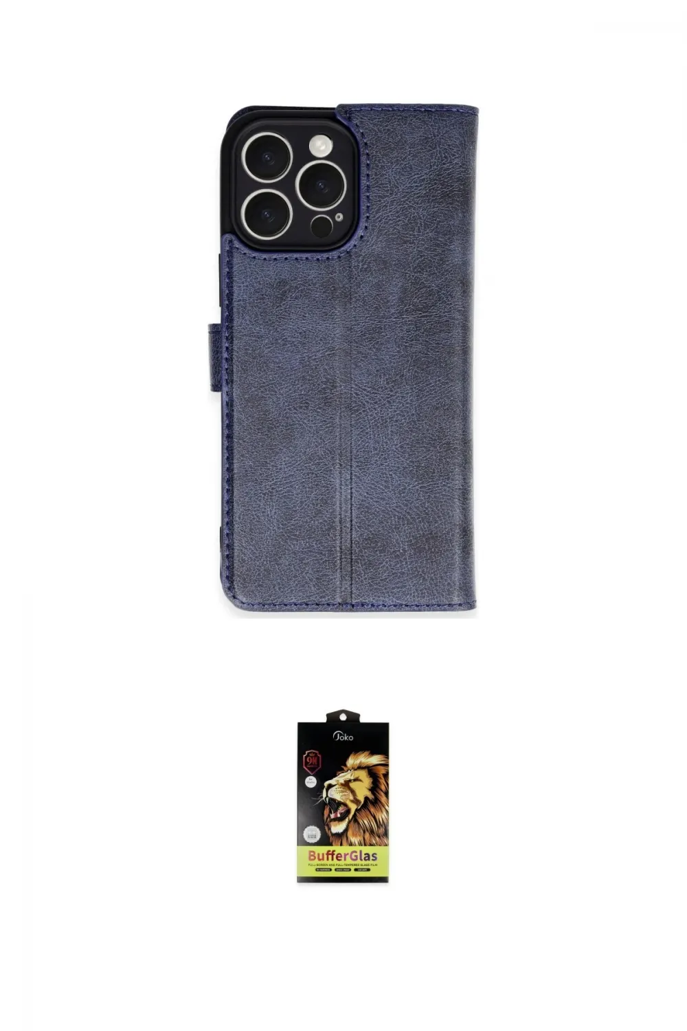 ieg™ iPhone 16 Pro Max Kılıf Siluet Işık Serisi - Siyah Buffer Cam Ekran Koruyucu
