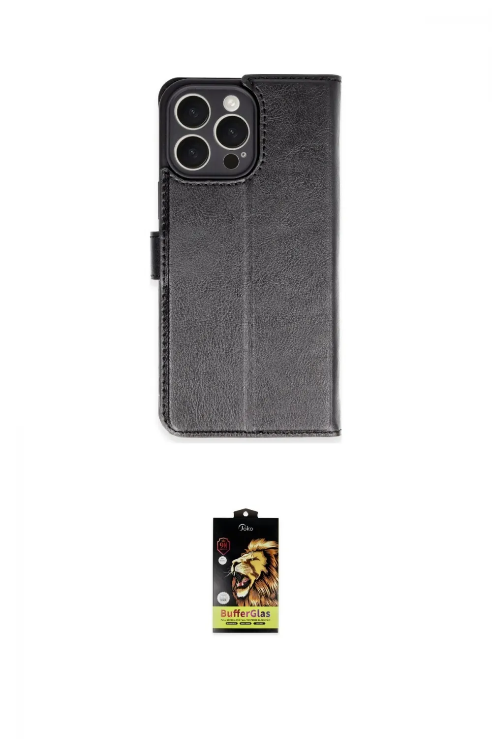 ieg™ iPhone 16 Pro Max Kılıf Siluet Işık Serisi - Siyah Buffer Cam Ekran Koruyucu