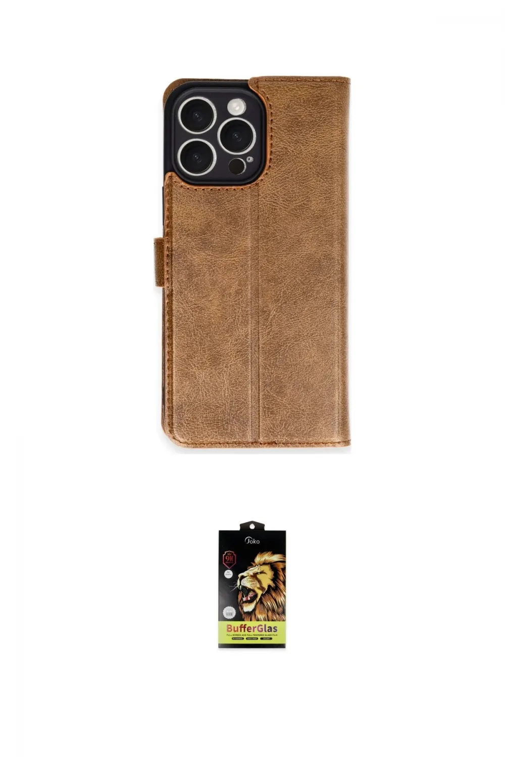 ieg™ iPhone 16 Pro Max Kılıf Siluet Işık Serisi - Siyah Buffer Cam Ekran Koruyucu