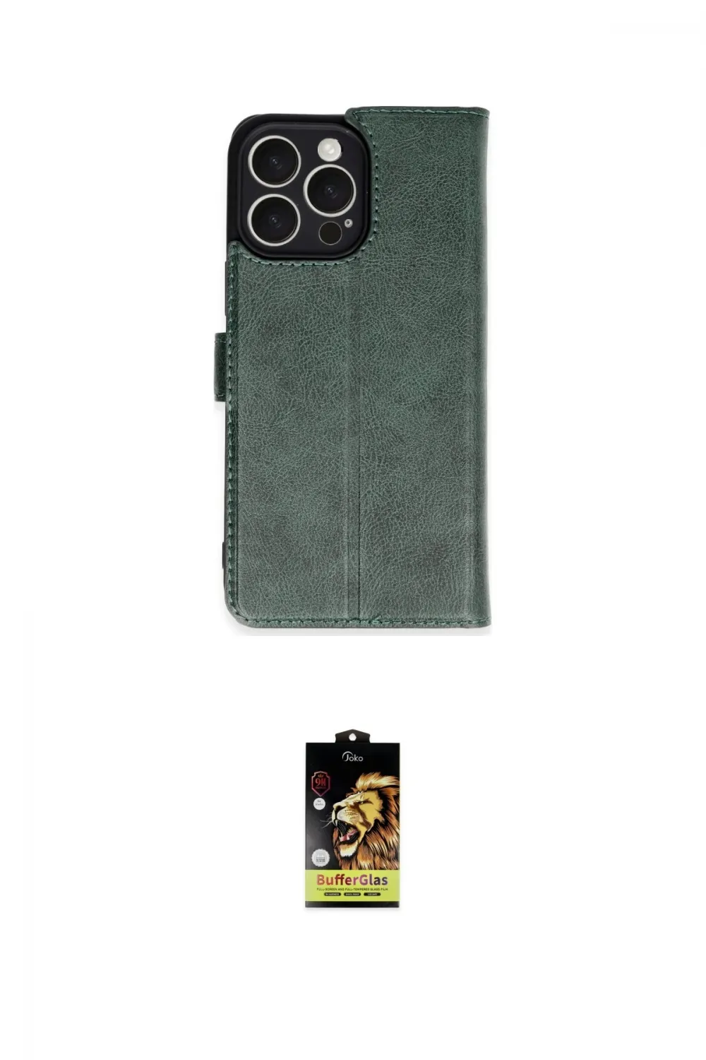 ieg™ iPhone 16 Pro Max Kılıf Siluet Işık Serisi - Siyah Buffer Cam Ekran Koruyucu