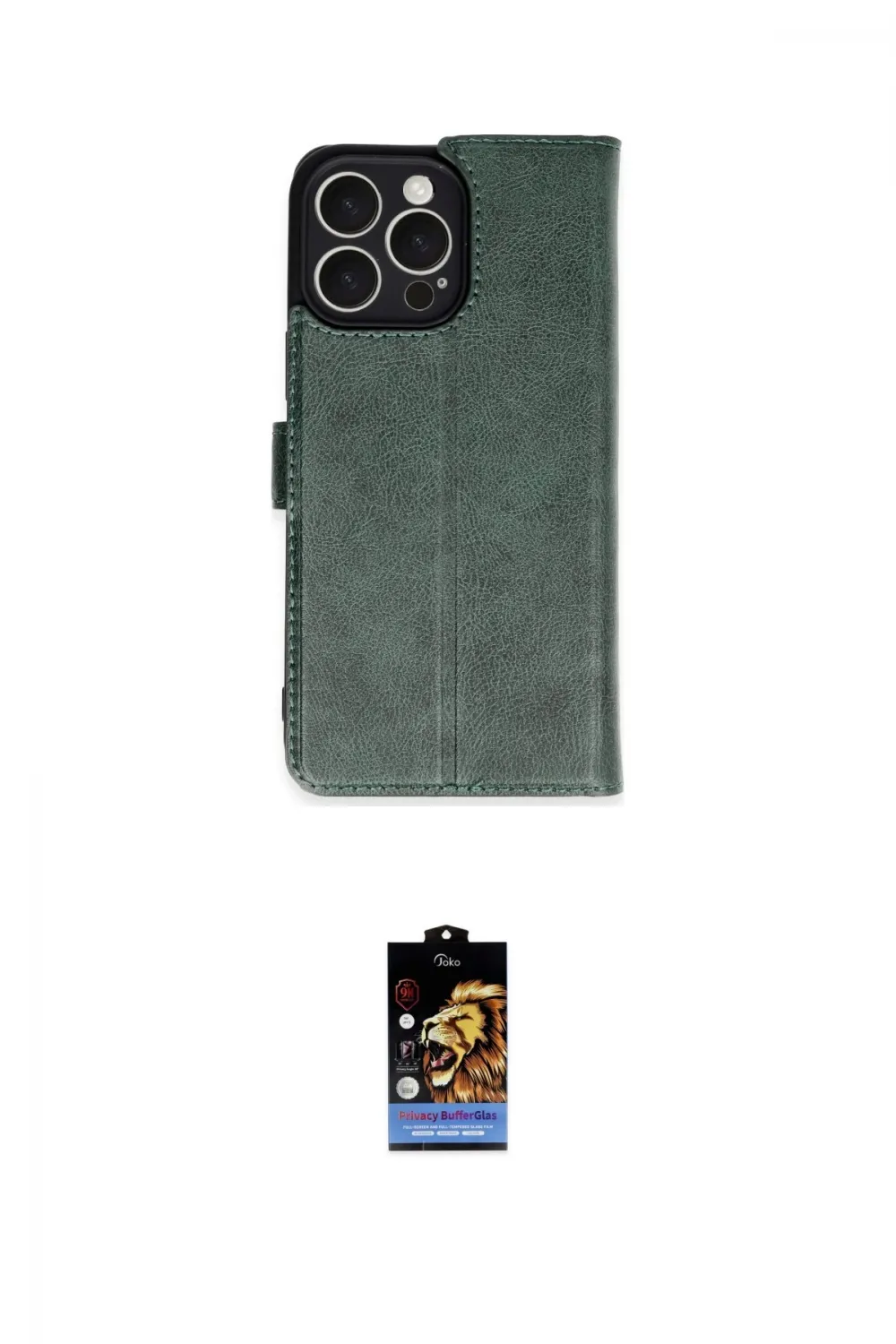 ieg™ iPhone 16 Pro Max Kılıf Siluet Işık Serisi - Siyah Buffer Hayalet Cam Ekran Koruyucu